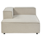 Beliani APRICA - Two-seater sofa with ottoman - Beige - Right side - Linen