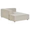 Beliani APRICA - Two-seater sofa with ottoman - Beige - Right side - Linen
