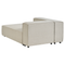 Beliani APRICA - Two-seater sofa with ottoman - Beige - Right side - Linen