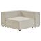 Beliani APRICA - Two-seater sofa with ottoman - Beige - Right side - Linen