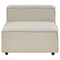 Beliani APRICA - Two-seater sofa with ottoman - Beige - Right side - Linen