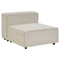 Beliani APRICA - Two-seater sofa with ottoman - Beige - Right side - Linen