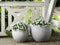 Beliani ZAKROS - Flowerpot - White - 50 cm - Clay-fiber mixture