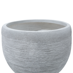Beliani ZAKROS - Flowerpot - White - 50 cm - Clay-fiber mixture