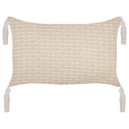 Beliani HAKONE - Set of 2 cushions - Light beige - 45 x 25 cm - Polyester