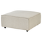 Beliani APRICA - Two-seater sofa with ottoman - Beige - Left side - Linen