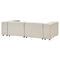 Beliani APRICA - Two-seater sofa with ottoman - Beige - Left side - Linen