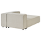 Beliani APRICA - Two-seater sofa with ottoman - Beige - Left side - Linen