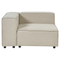 Beliani APRICA - Two-seater sofa with ottoman - Beige - Left side - Linen