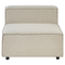 Beliani APRICA - Two-seater sofa with ottoman - Beige - Left side - Linen