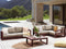 Beliani TIMOR - 4-seater lounge set - Mahogany brown - Acacia wood