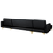Beliani ABERDEEN - U-shape sofa - Black - Velvet