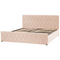 Beliani ROCHEFORT - Double bed - Beige - 180 x 200 cm - Velvet