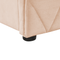 Beliani ROCHEFORT - Double bed - Beige - 180 x 200 cm - Velvet