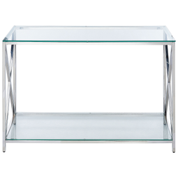 Beliani AUDET - Side table - Silver - Safety glass