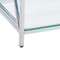Beliani AUDET - Side table - Silver - Safety glass