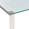 Beliani TILON - Side table - Silver - Safety glass