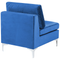 Beliani EVJA - Corner sofa 6-seater - Blue - Velvet