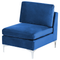 Beliani EVJA - Corner sofa 4-seater - Blue - Left side - Velvet