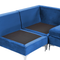 Beliani EVJA - Corner sofa 4-seater - Blue - Left side - Velvet