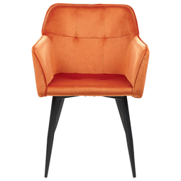 Beliani JASMIN - Set of 2 dining room chairs - Orange - Velvet
