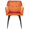 Beliani JASMIN - Set of 2 dining room chairs - Orange - Velvet