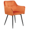 Beliani JASMIN - Set of 2 dining room chairs - Orange - Velvet