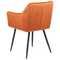 Beliani JASMIN - Set of 2 dining room chairs - Orange - Velvet