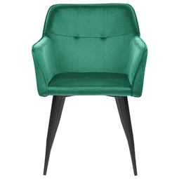 Beliani JASMIN - Dining room chair set of 2 - Green - Velvet