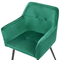 Beliani JASMIN - Dining room chair set of 2 - Green - Velvet