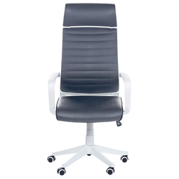 Beliani LEADER - Office chair - Gray - Faux leather
