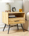 Beliani LUBOCK - Bedside table 1 drawer - Light wood color - MDF