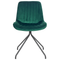 Beliani NAVASOTA - Dining room chair set of 2 - Green - Velvet