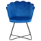 Beliani LOVELOCK - Armchair - Dark blue - Velvet