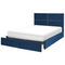 Beliani VERNOYES - Double bed - Blue - 180 x 200 cm - Velvet