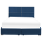 Beliani VERNOYES - Double bed - Blue - 180 x 200 cm - Velvet