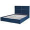 Beliani VERNOYES - Double bed - Blue - 180 x 200 cm - Velvet