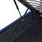 Beliani VERNOYES - Double bed - Blue - 180 x 200 cm - Velvet