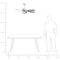 Beliani LOGAN - Ceiling fan - White - Iron