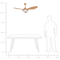Beliani MUDDY - Ceiling fan - Brown - Iron