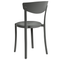 Beliani VIESTE - Garden chair set of 8 - Dark gray - Synthetic material