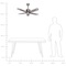 Beliani COYOTE - Ceiling fan - Silver - Iron
