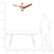Beliani PARIA - Fan - Brown - Iron