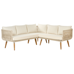 Beliani ALCAMO - Lounge set for 5 - Beige - Acacia wood