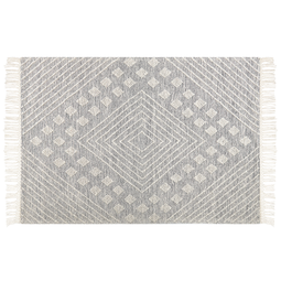 Beliani SAVUR - Vintage rug - White - 160 x 230 cm - Wool