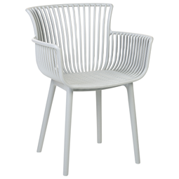 Beliani PESARO - Garden chair set of 4 - Light gray - Polypropylene