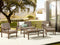 Beliani MANILA - Lounge set for 4 - Dark wood color - Acacia wood