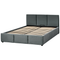 Beliani BOUSSE - Box spring - Gray - 140 x 200 cm - Velvet