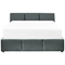 Beliani BOUSSE - Box spring - Gray - 140 x 200 cm - Velvet