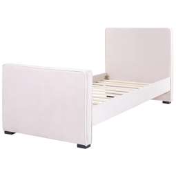 Beliani TEENIE - Single bed - Pink - Velvet